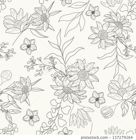 Delicate Pastel Floral Watercolor Wallpaper Patterns With Soft Romantic Blooms And Gentle Botanical Motifs 137279164