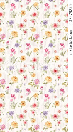Delicate Pastel Floral Watercolor Wallpaper Patterns With Soft Romantic Blooms And Gentle Botanical Motifs Delicate Pastel Floral Watercolor Wallpaper Patterns With Soft Romantic Blooms And Gentle Botanical Motifs 137279236