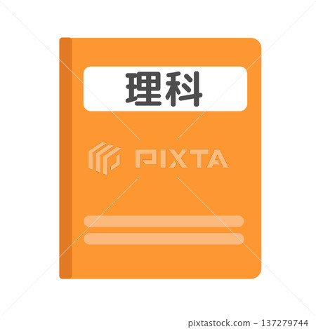 Orange science notebook illustration 137279744