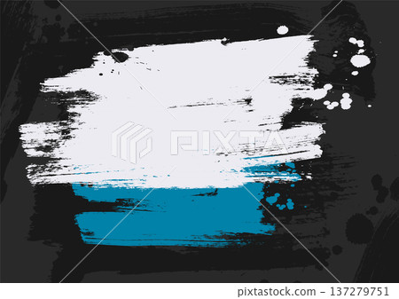 Abstract black white blue brush background 137279751