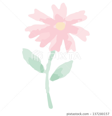 Easy watercolor illustration series for kindergartens and nurseries in September | Cosmos 137280157
