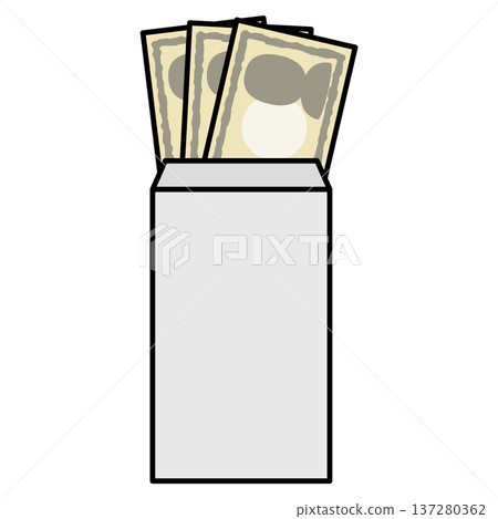 白色信封裡的帳單和薪資範例 137280362