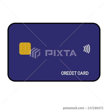 Illustration of a simple credit card 137280371