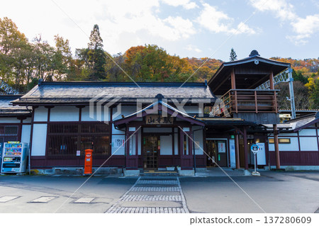Japanese Station Building: JR Senzan Line Yamadera Station 137280609