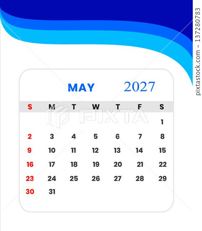 May 2027 calendar template 137280783
