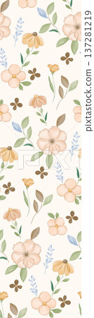 Delicate Pastel Floral Watercolor Vertical Designs With Soft Romantic Blooms And Gentle Botanical Motifs Delicate Pastel Floral Watercolor Vertical Designs With Soft Romantic Blooms And Gentle Botanical Motifs 137281219