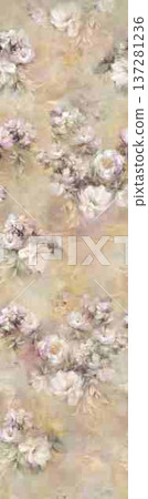 Delicate Pastel Floral Watercolor Vertical Designs With Soft Romantic Blooms And Gentle Botanical Motifs 137281236