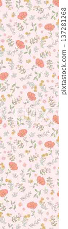 Delicate Pastel Floral Watercolor Vertical Designs With Soft Romantic Blooms And Gentle Botanical Motifs 137281268
