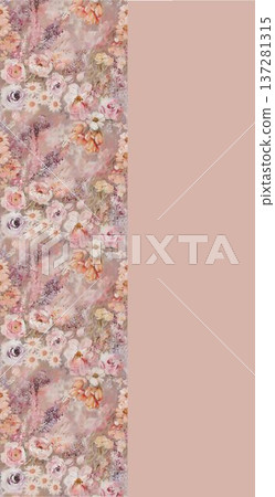 Delicate Pastel Floral Watercolor Vertical Designs With Soft Romantic Blooms And Gentle Botanical Motifs 137281315