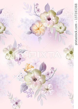 Delicate Pastel Floral Watercolor Vertical Designs With Soft Romantic Blooms And Gentle Botanical Motifs Delicate Pastel Floral Watercolor Vertical Designs With Soft Romantic Blooms And Gentle Botanical Motifs 137281388