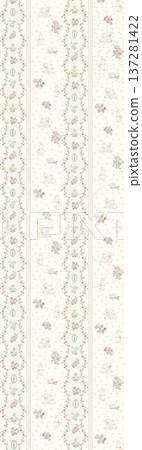 Delicate Pastel Floral Watercolor Vertical Designs With Soft Romantic Blooms And Gentle Botanical Motifs 137281422