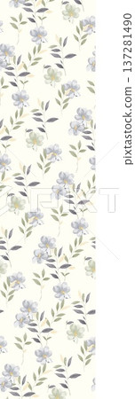 Delicate Pastel Floral Watercolor Vertical Designs With Soft Romantic Blooms And Gentle Botanical Motifs 137281490