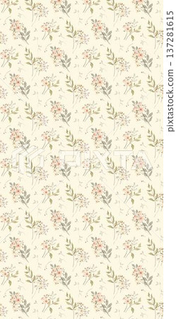 Delicate Pastel Floral Watercolor Vertical Designs With Soft Romantic Blooms And Gentle Botanical Motifs 137281615