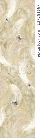 Delicate Pastel Floral Watercolor Vertical Designs With Soft Romantic Blooms And Gentle Botanical Motifs 137281667