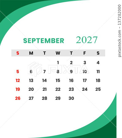 September 2027 calendar for planning and scheduling 137282000