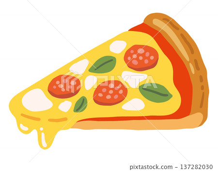披薩的手繪插圖 137282030