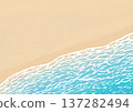 插畫素材：水邊沙灘背景素材 137282494