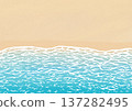 插畫素材：水邊沙灘背景素材 137282495