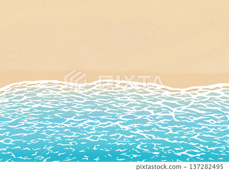 插畫素材:水邊沙灘背景素材 插畫素材:水邊沙灘背景素材 137282495