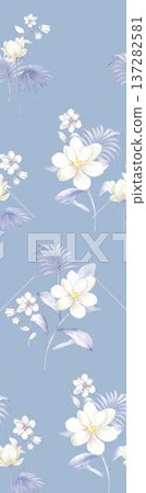 seamless pattern with lotus flowers seamless pattern with lotus flowers 137282581