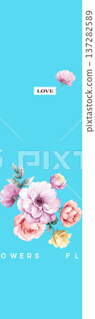 spring background with flowers 137282589
