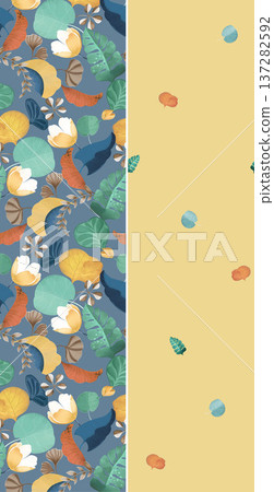 seamless pattern with sea shells 137282592