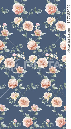 wildflower rose flower pattern in a watercolor wildflower rose flower pattern in a watercolor 137282602
