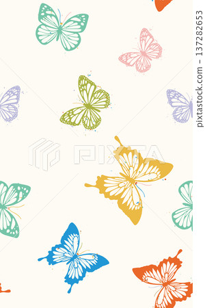 seamless pattern with butterflies seamless pattern with butterflies 137282653