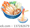 水彩插畫，手繪，暖蟹火鍋 137282679