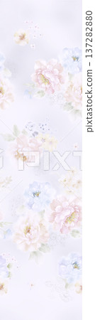 abstract watercolor on paper boat 137282880