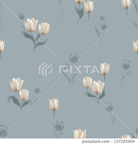 seamless pattern with flowers 137283004