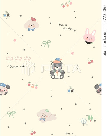seamless pattern with flowers seamless pattern with flowers 137283065
