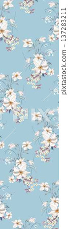 vintage style of tapestry flowers fabric pattern 137283211