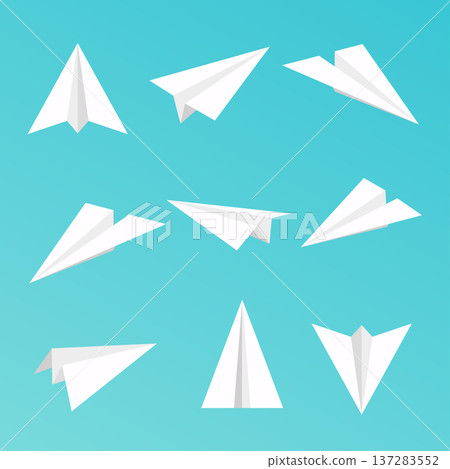 Set a simple paper planes icon. Vector illustration. Set a simple paper planes icon. Vector illustration. 137283552