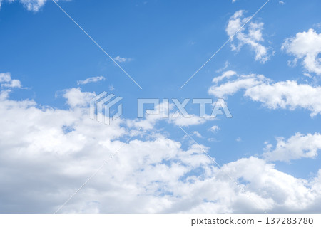 春日的天空，藍天，晴空，春天，三月 [神奈川縣厚木市] 137283780