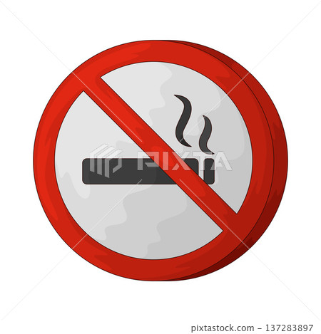 Illustration of No Smoking Sign Illustration of No Smoking Sign 137283897