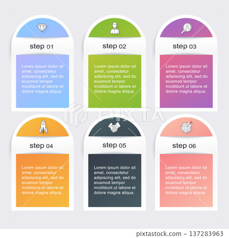 Infographic Templates for Business. Can be used for website layout vector, numbered banners, diagram. 137283963