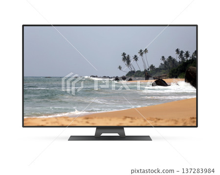Tv with nature show on screen Tv with nature show on screen 137283984