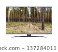 TV with forest country road on screen 137284011