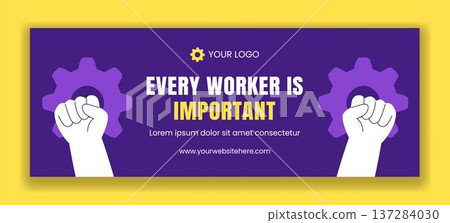 Flat Cartoon Hand Drawn International Labour Day Social Media Cover Illustration Flat Cartoon Hand Drawn International Labour Day Social Media Cover Illustration 137284030