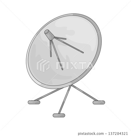 Illustration of Satellite Dish 137284321