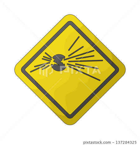 Illustration of Explosive Warning Sign Illustration of Explosive Warning Sign 137284325
