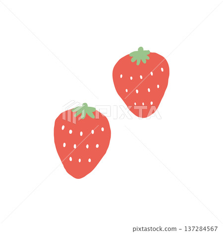 草莓插畫素材(春季水果) 草莓插畫素材(春季水果) 137284567