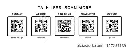 Modern QR Code Frame Set for Business Communication 137285189