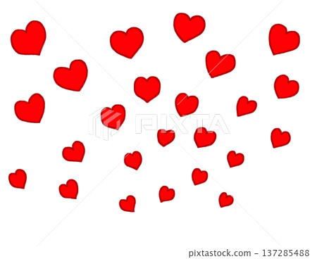 紅色愛心放射狀散落（修訂版） 137285488