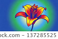 Colorful lily flower illustration 137285525