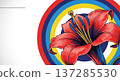 Colorful lily flower illustration 137285530