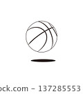 簡單的籃球插圖 137285553