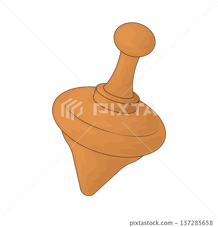 Illustration of spinning top Illustration of spinning top 137285658
