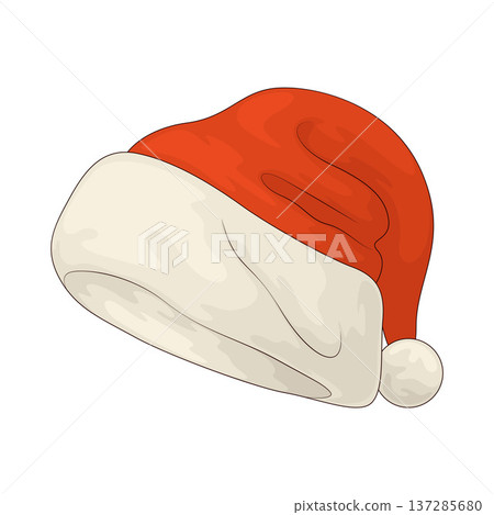 Illustration of santa hat 137285680